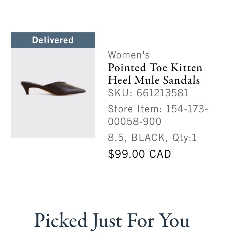 Abercrombie & Fitch Black Kitten Heel Mules